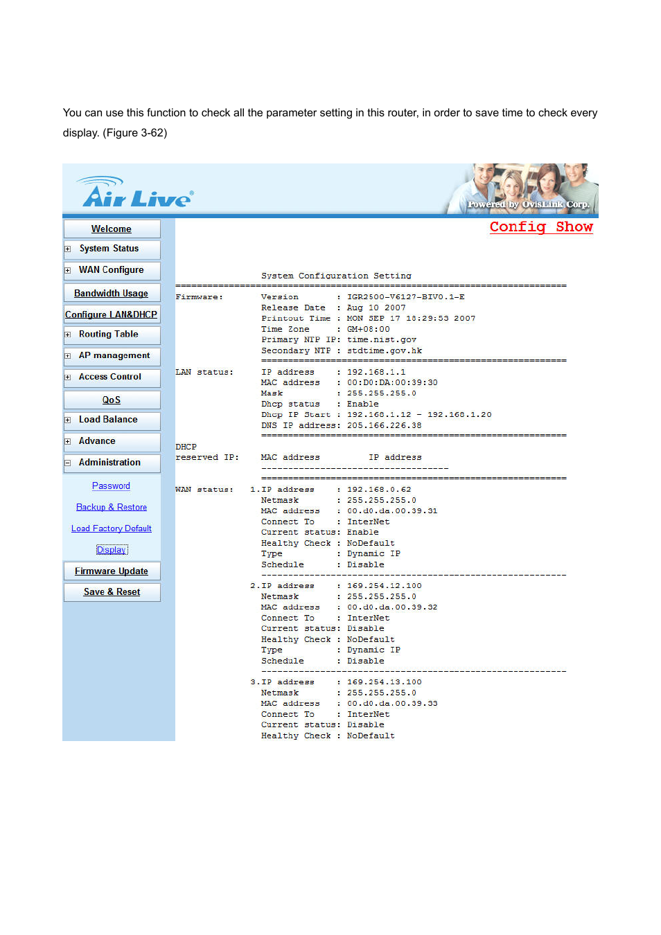 4 display | AirLive IGR-2500 User Manual | Page 65 / 81