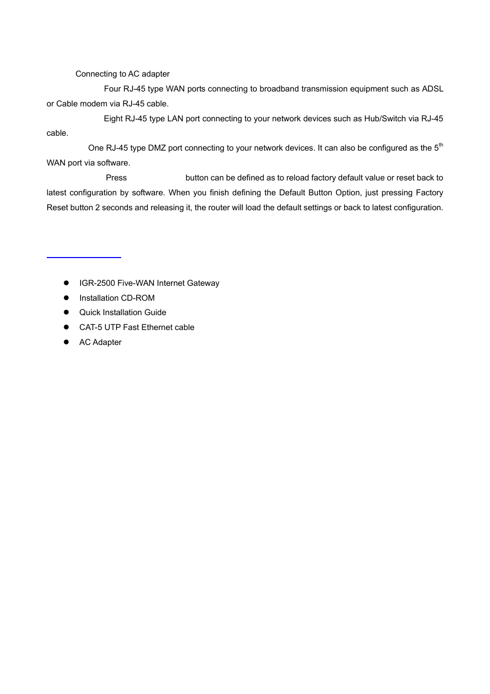 3 packing list | AirLive IGR-2500 User Manual | Page 9 / 81