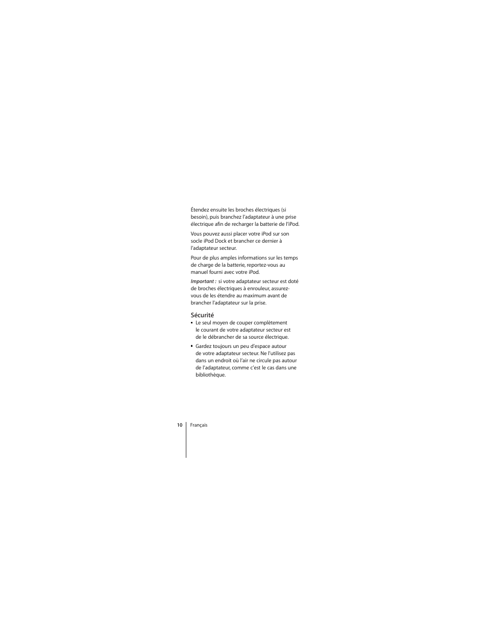 Apple iPod USB Power Adapter User Manual | Page 10 / 20
