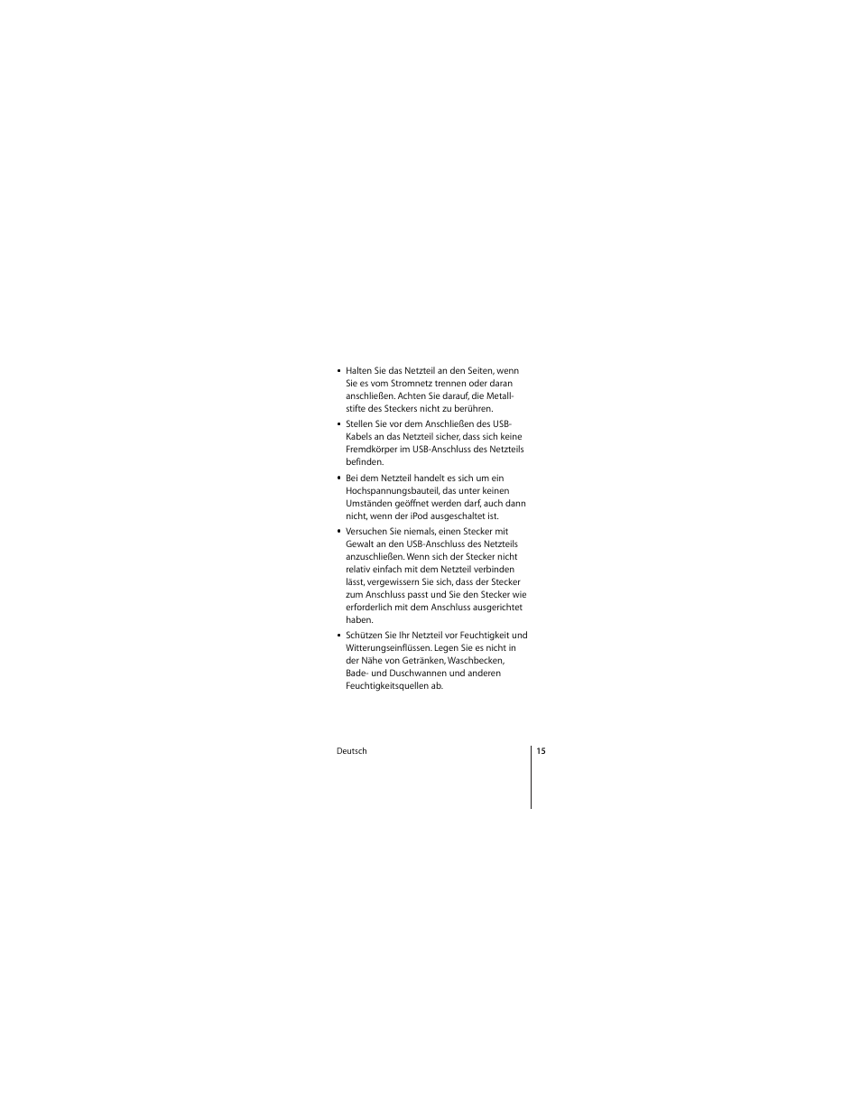 Apple iPod USB Power Adapter User Manual | Page 15 / 20