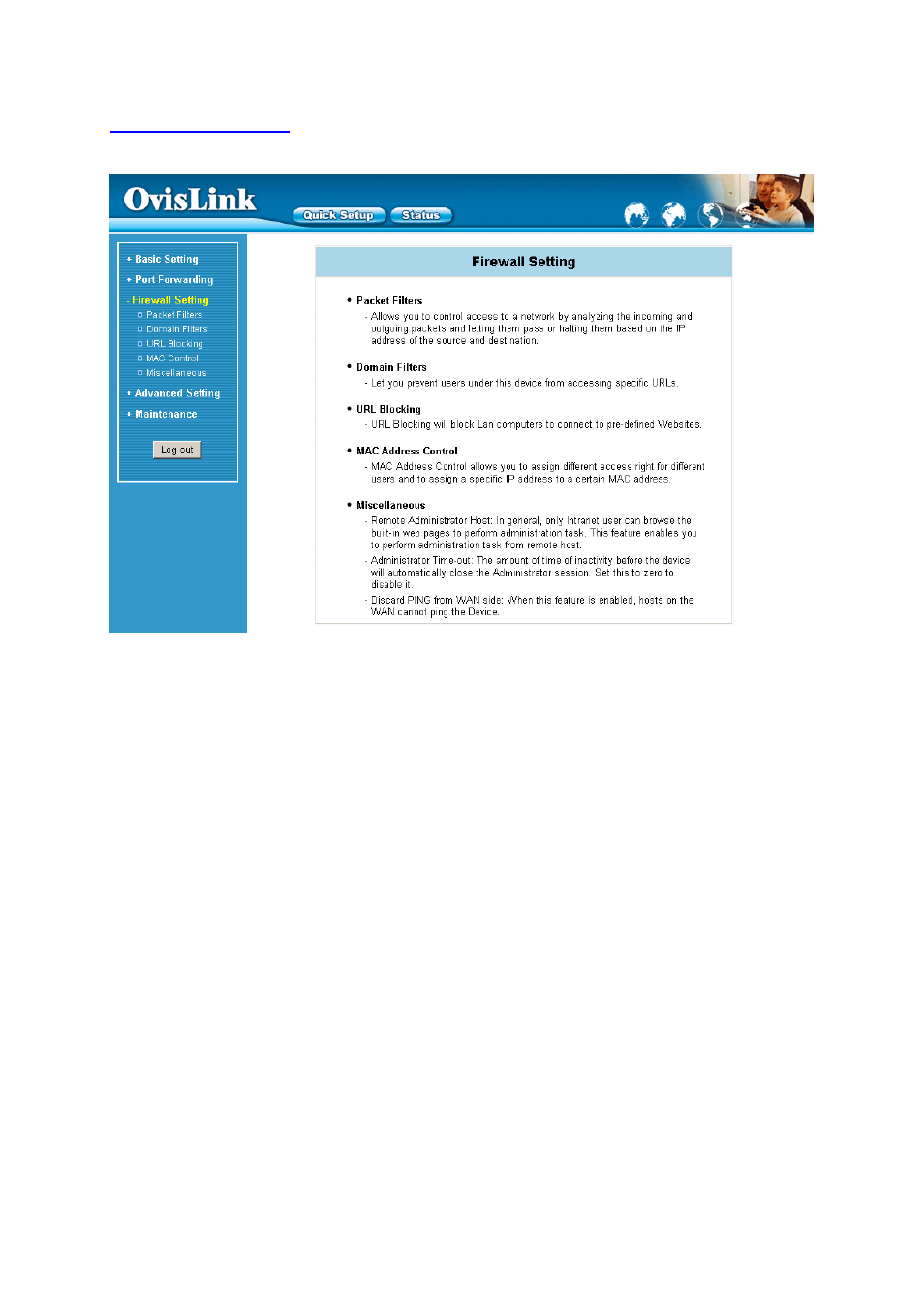 6 firewall settings | AirLive IP-1000R User Manual | Page 30 / 63