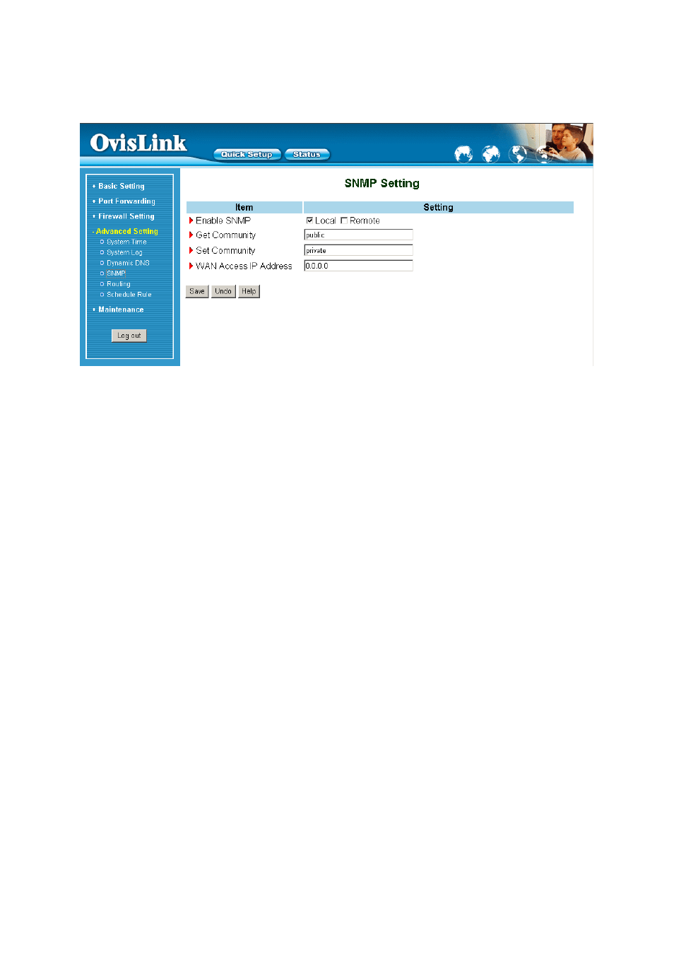 4 snmp setting | AirLive IP-1000R User Manual | Page 47 / 63