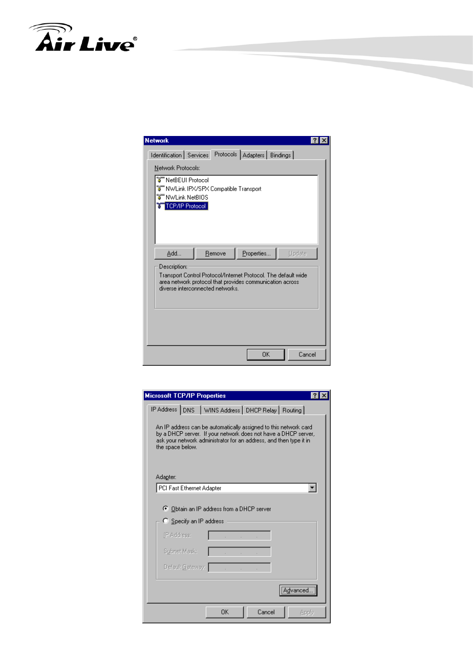 3 windows nt 4.0 | AirLive IP-1000R v2 User Manual | Page 15 / 49