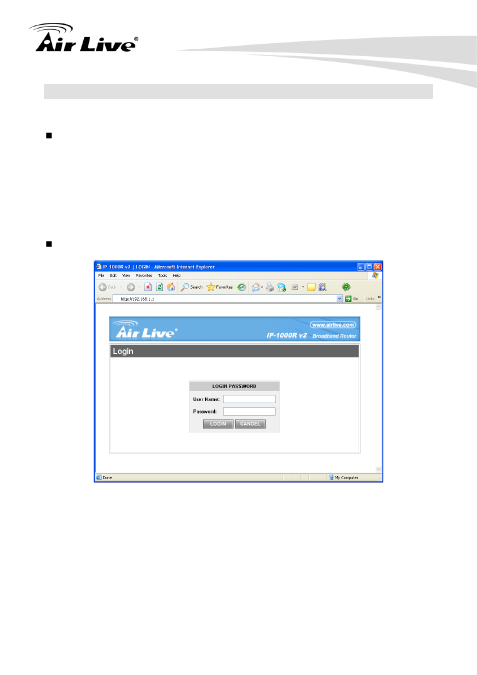 3 management interface | AirLive IP-1000R v2 User Manual | Page 18 / 49