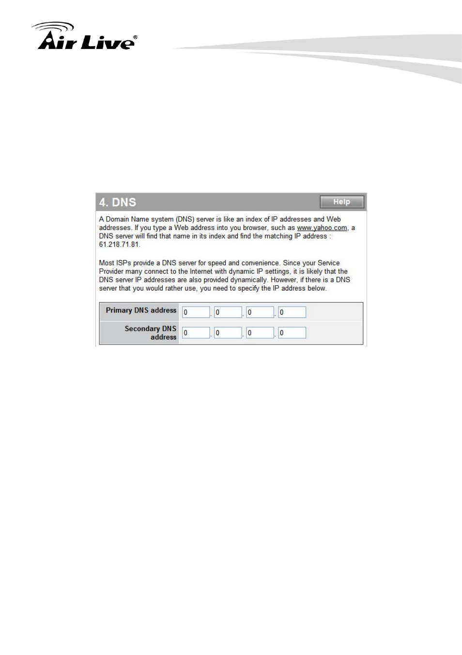 5 dns | AirLive IP-1000R v2 User Manual | Page 25 / 49