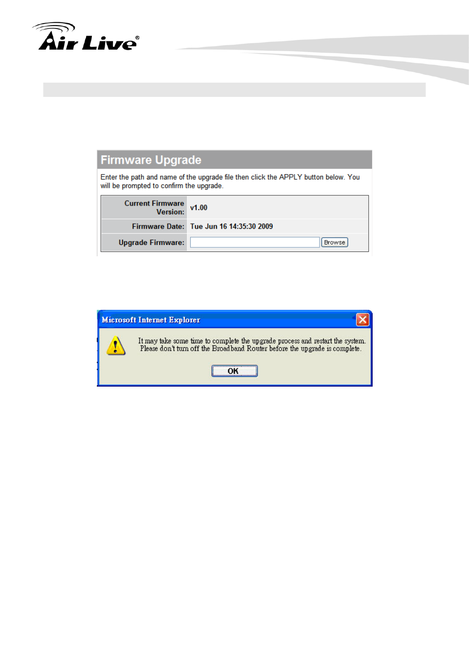 3 firmware upgrade | AirLive IP-1000R v2 User Manual | Page 28 / 49