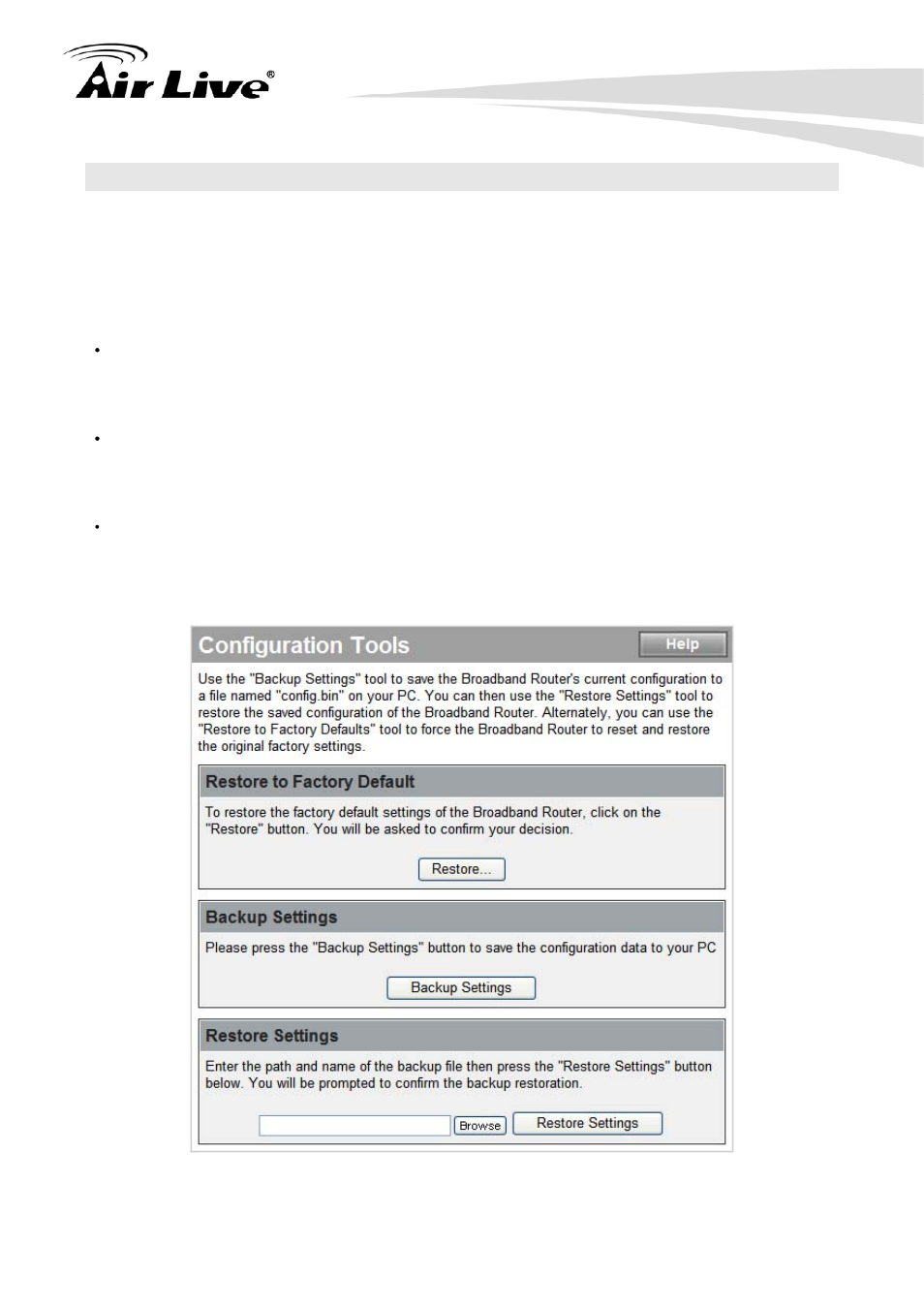 4 configuration tools | AirLive IP-1000R v2 User Manual | Page 29 / 49