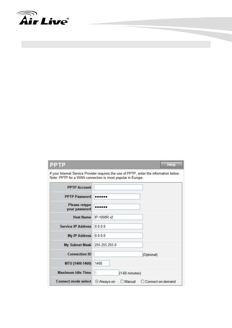 4 pptp | AirLive IP-1000R v2 User Manual | Page 35 / 49
