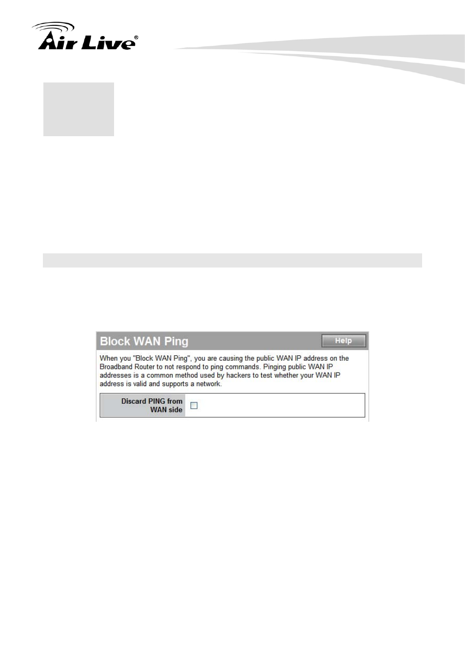 Firewall, 1 block wan ping | AirLive IP-1000R v2 User Manual | Page 42 / 49