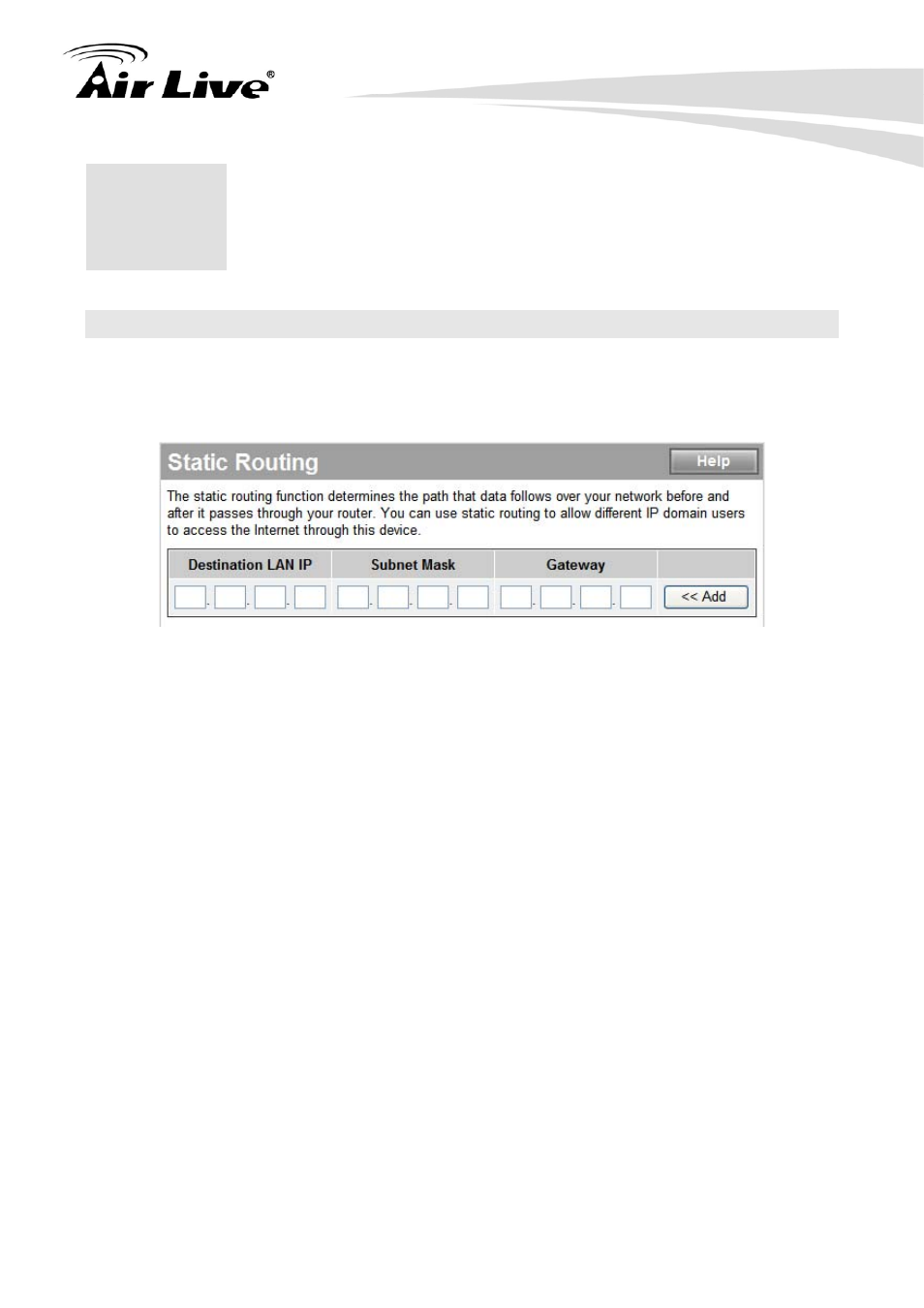 Routing, 1 static routing | AirLive IP-1000R v2 User Manual | Page 45 / 49