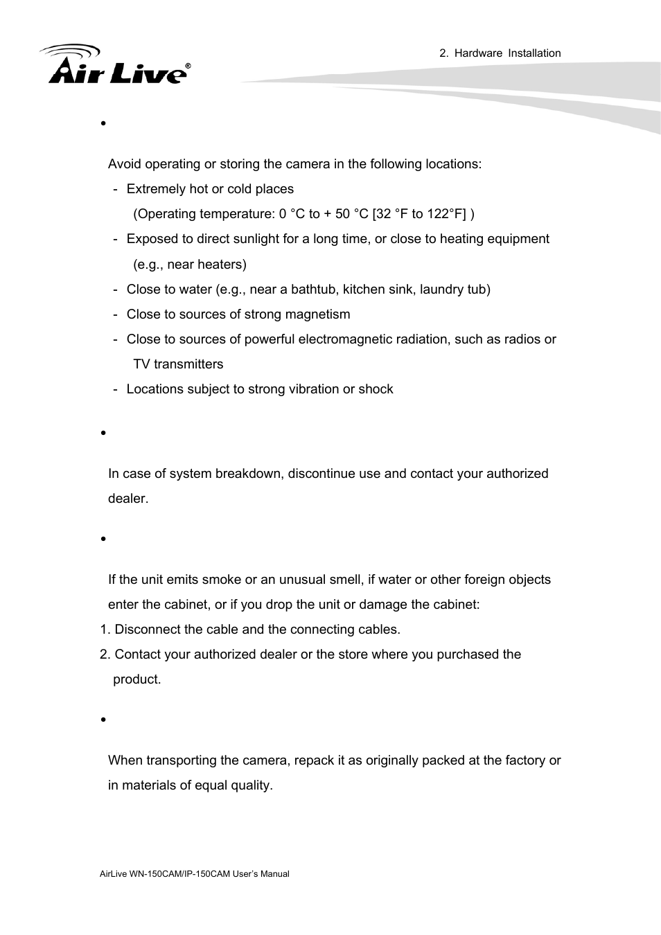 AirLive IP-150CAM User Manual | Page 12 / 76