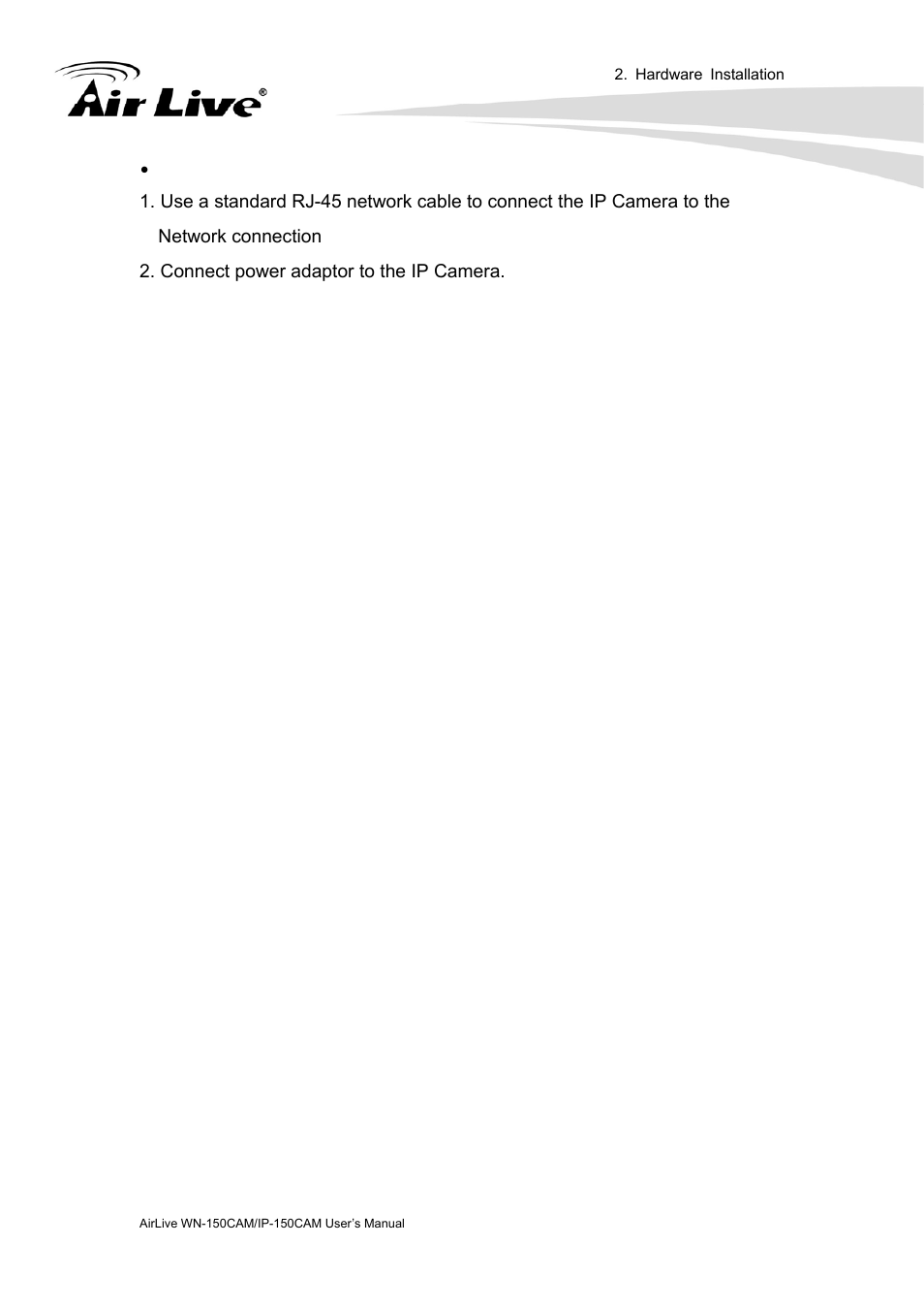 Ypower and ethernet connecting | AirLive IP-150CAM User Manual | Page 18 / 76