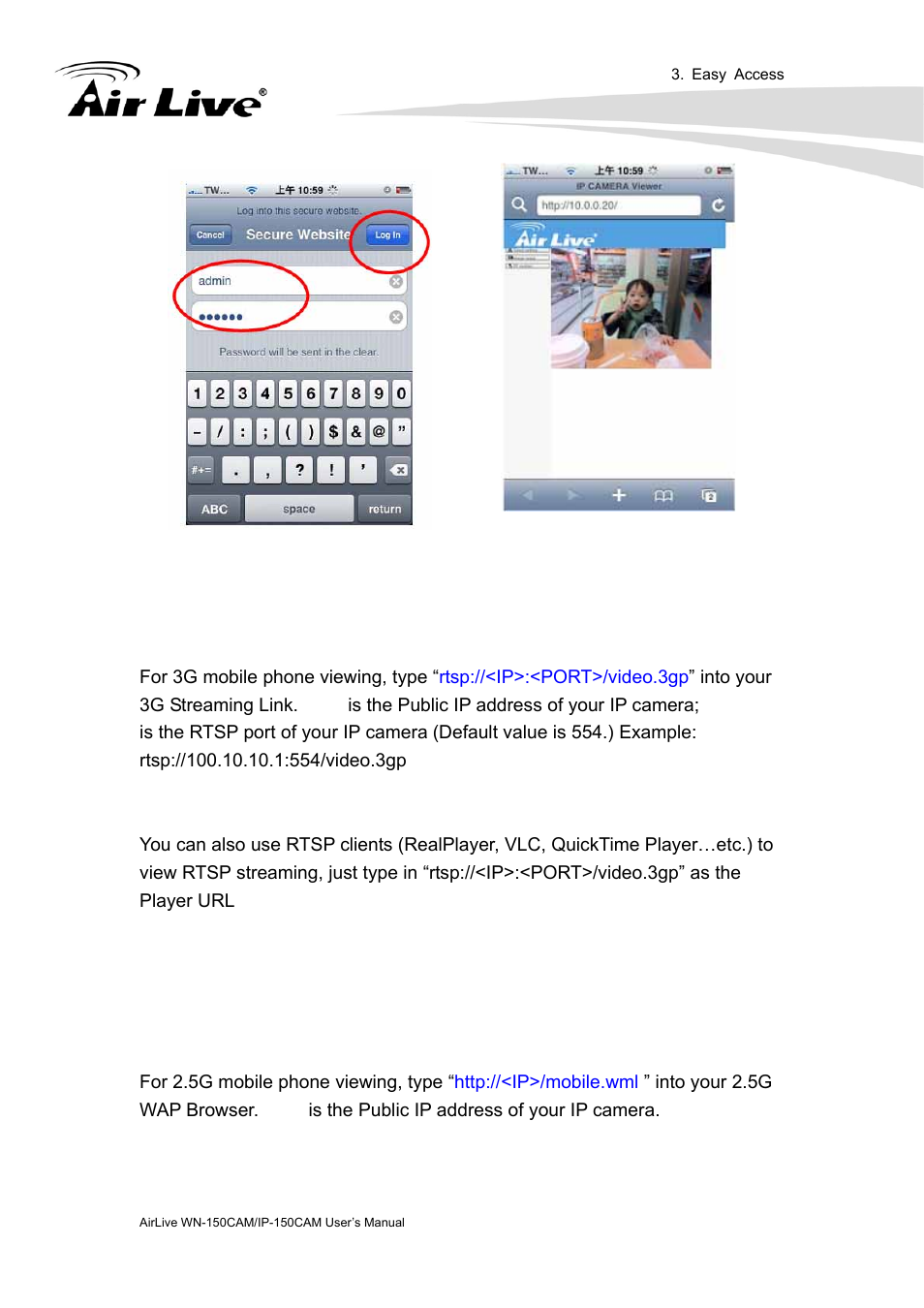 AirLive IP-150CAM User Manual | Page 24 / 76