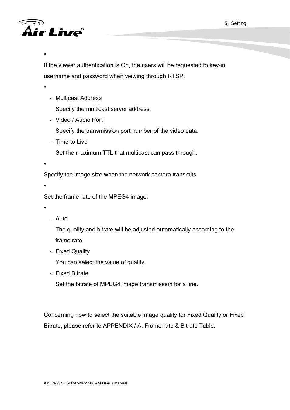 AirLive IP-150CAM User Manual | Page 42 / 76