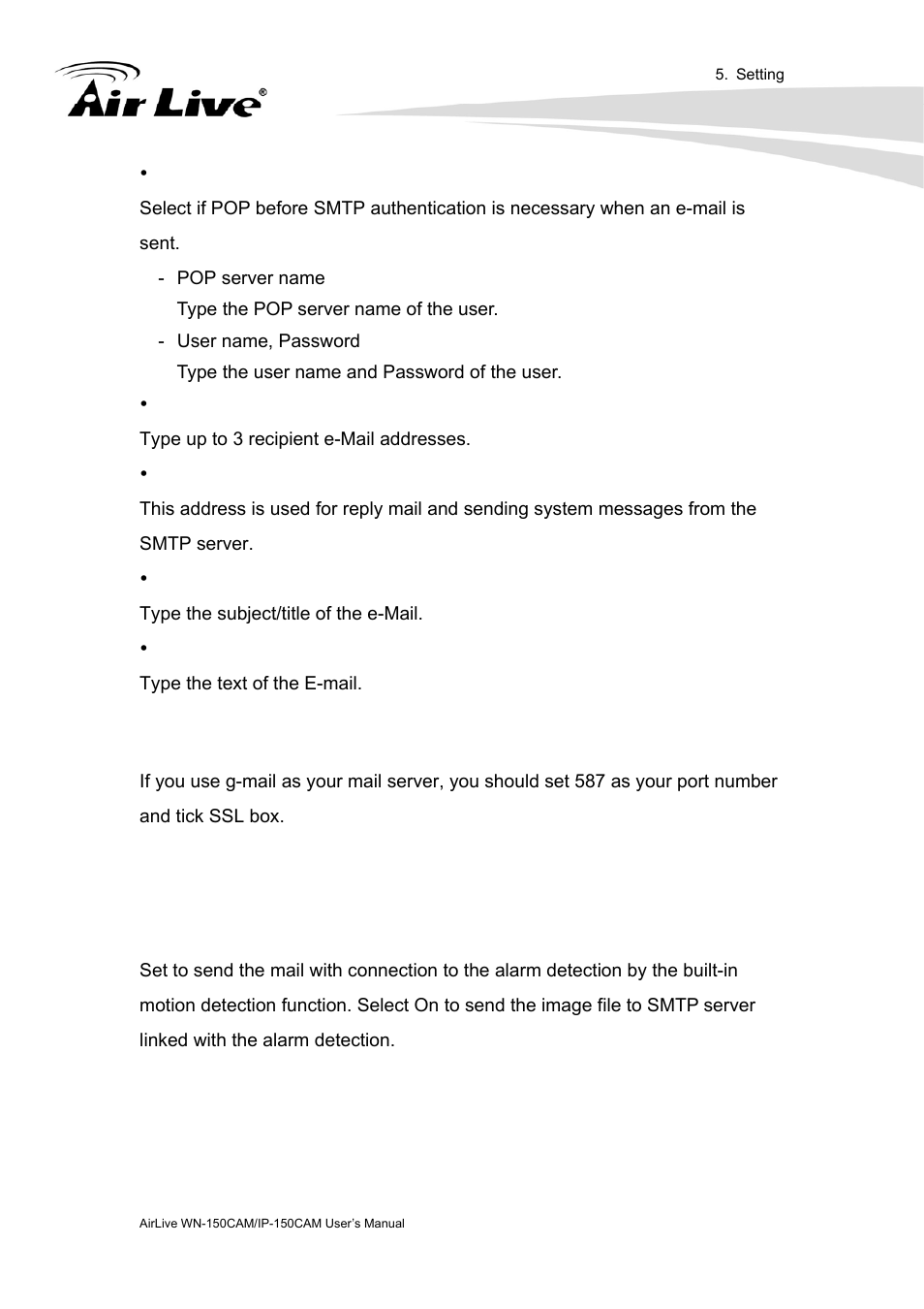AirLive IP-150CAM User Manual | Page 60 / 76