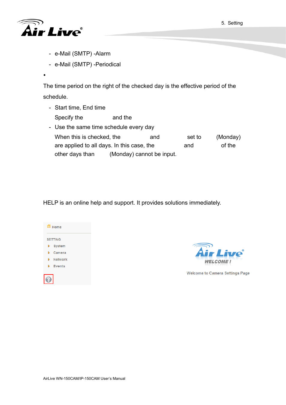 Help | AirLive IP-150CAM User Manual | Page 70 / 76