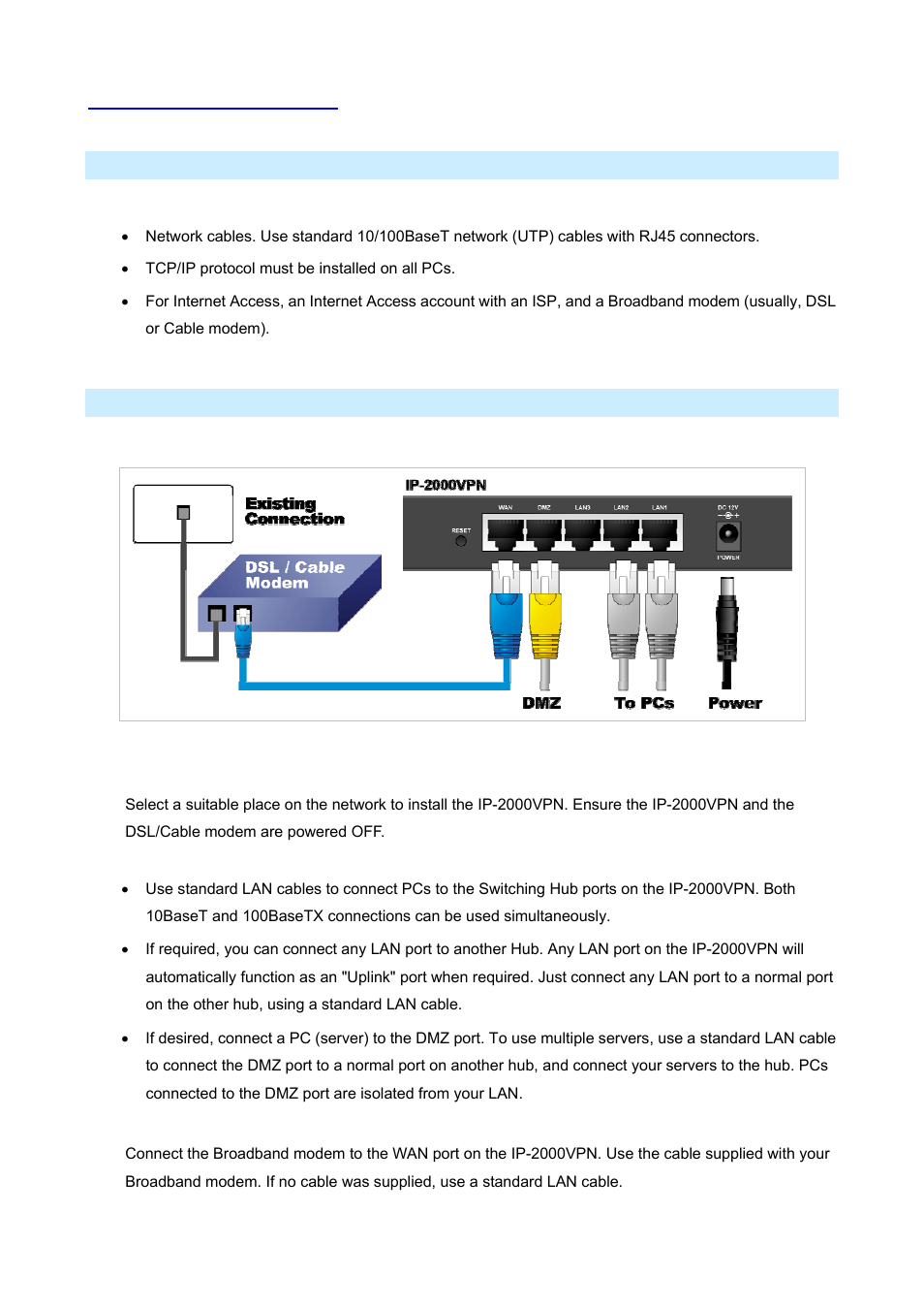 2 installation of the router | AirLive IP-2000VPN User Manual | Page 11 / 177