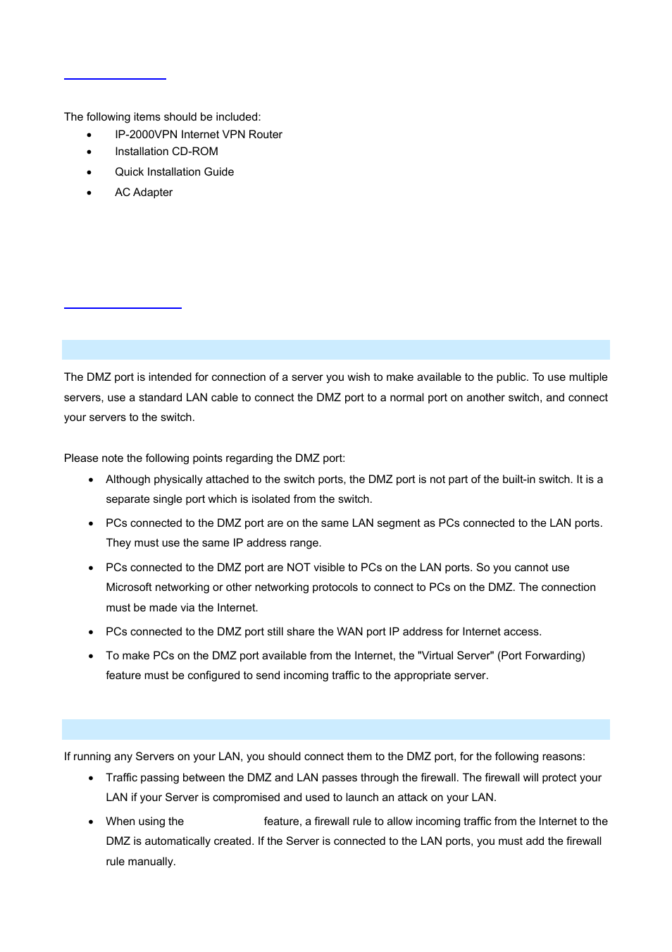 4 packing list, 5 hardware dmz | AirLive IP-2000VPN User Manual | Page 14 / 177