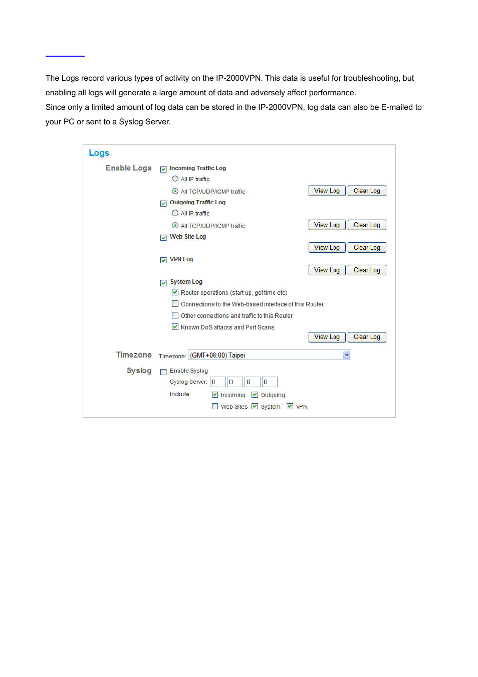 4 logs | AirLive IP-2000VPN User Manual | Page 49 / 177