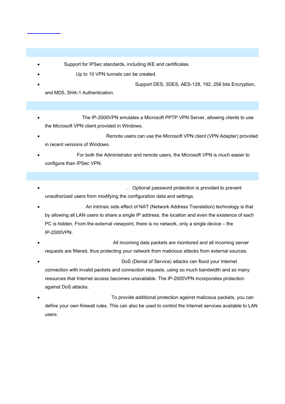 1 features | AirLive IP-2000VPN User Manual | Page 8 / 177