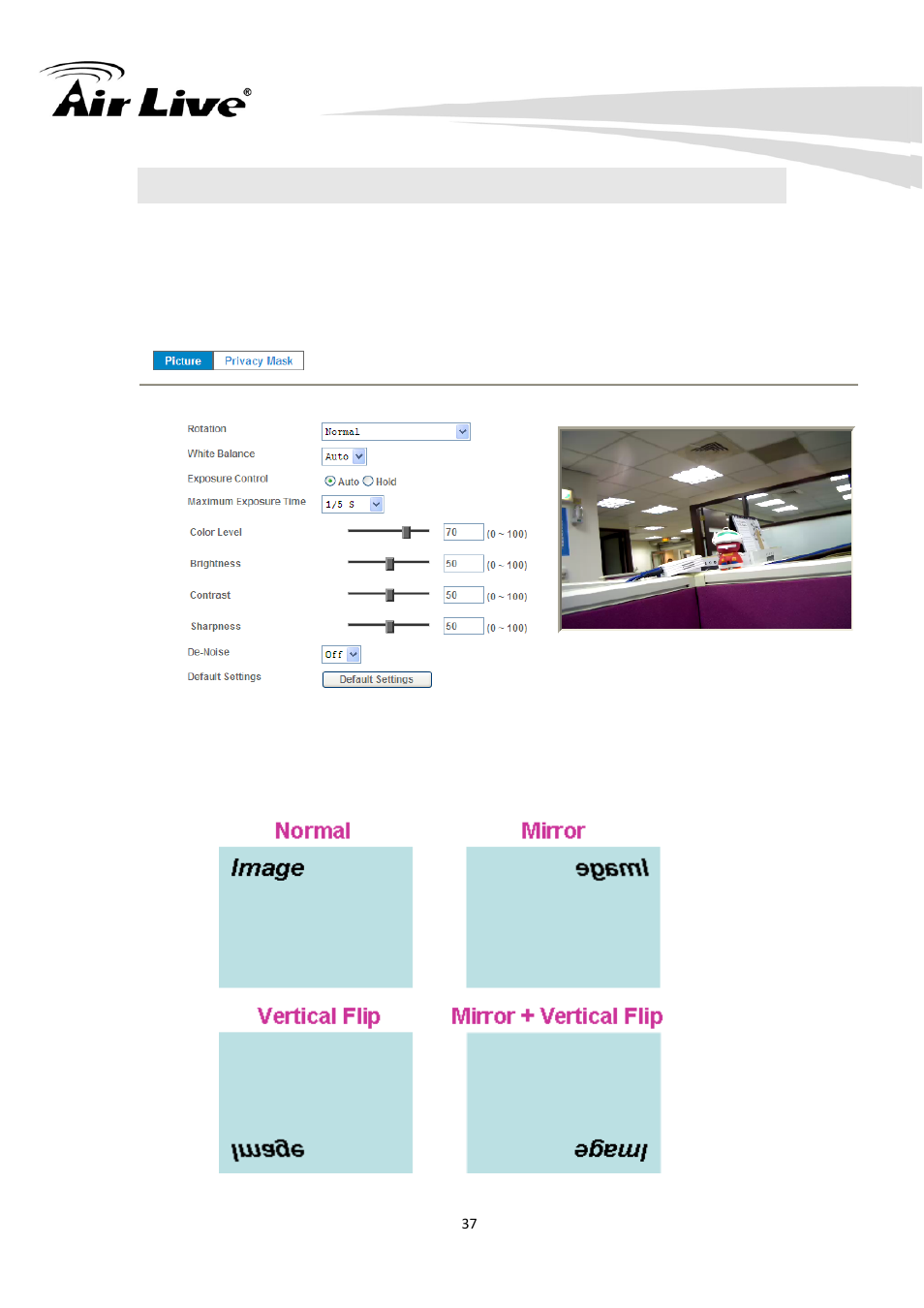 3 camera – adjust camera parameters | AirLive IP-200PHD-24 User Manual | Page 42 / 97