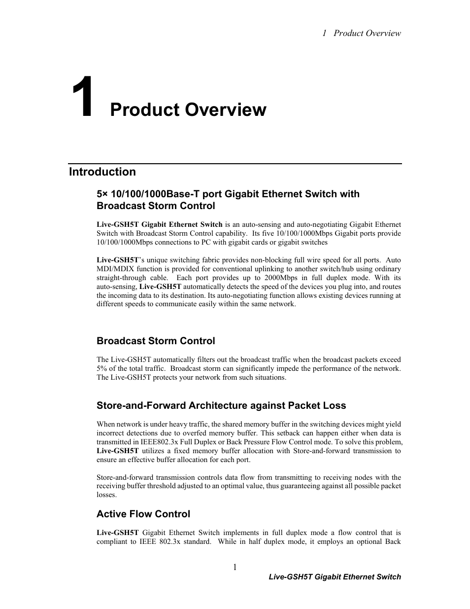 Product overview | AirLive Live-GSH5T User Manual | Page 7 / 25