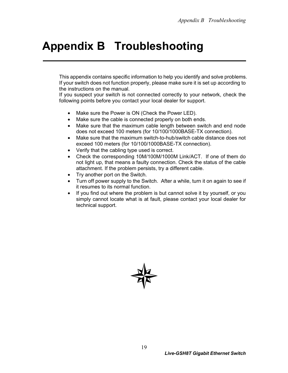 Appendix b troubleshooting | AirLive Live-GSH8T User Manual | Page 25 / 25