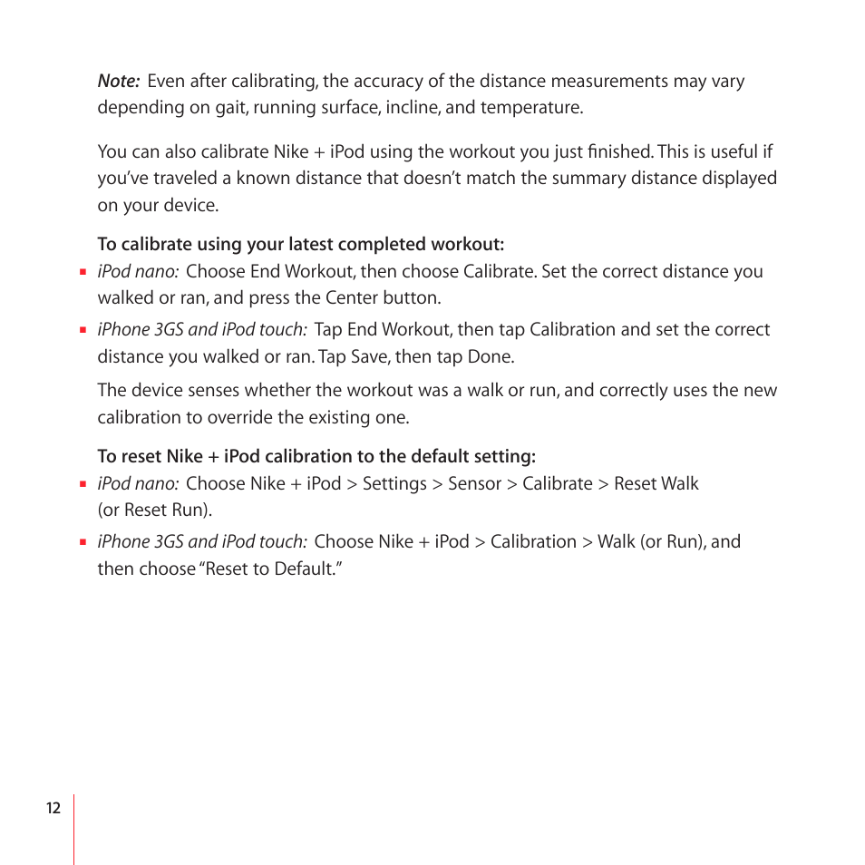 Apple Nike + iPod User Manual | Page 12 / 104