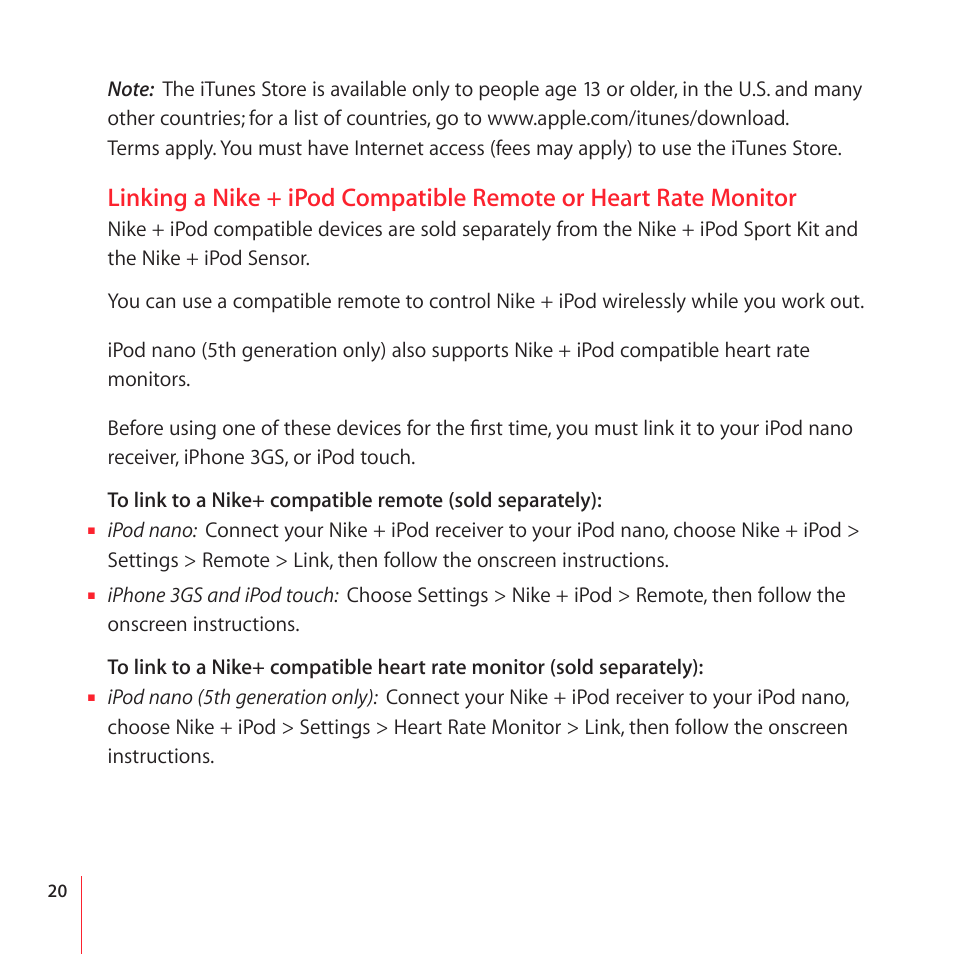 Apple Nike + iPod User Manual | Page 20 / 104