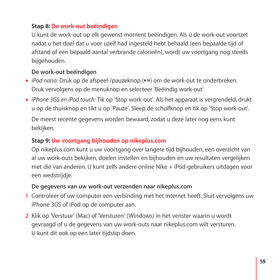 Apple Nike + iPod User Manual | Page 59 / 104