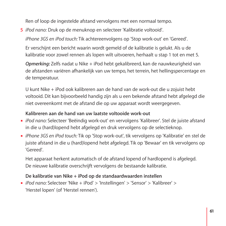 Apple Nike + iPod User Manual | Page 61 / 104