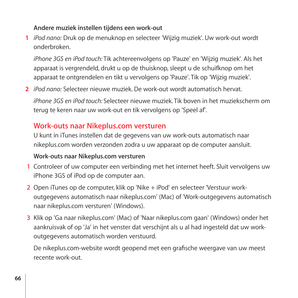 Apple Nike + iPod User Manual | Page 66 / 104