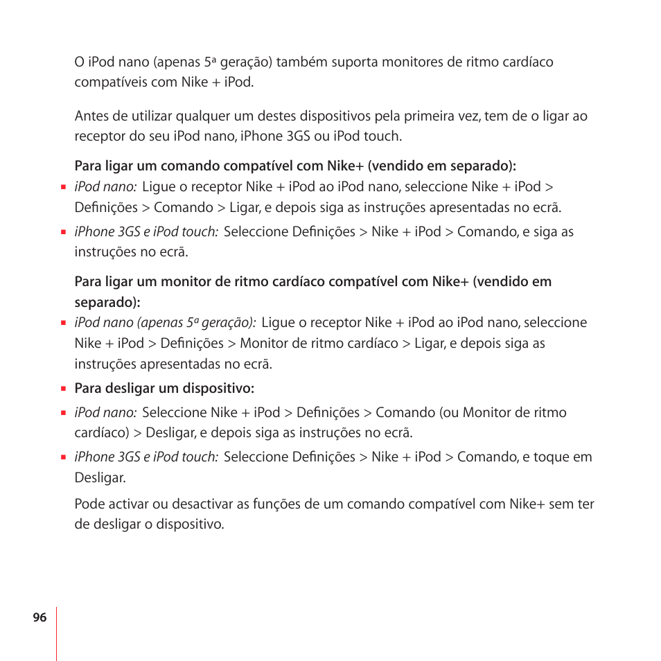 Apple Nike + iPod User Manual | Page 96 / 104