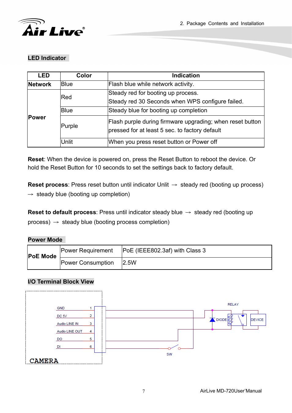 AirLive MD-720 User Manual | Page 12 / 68