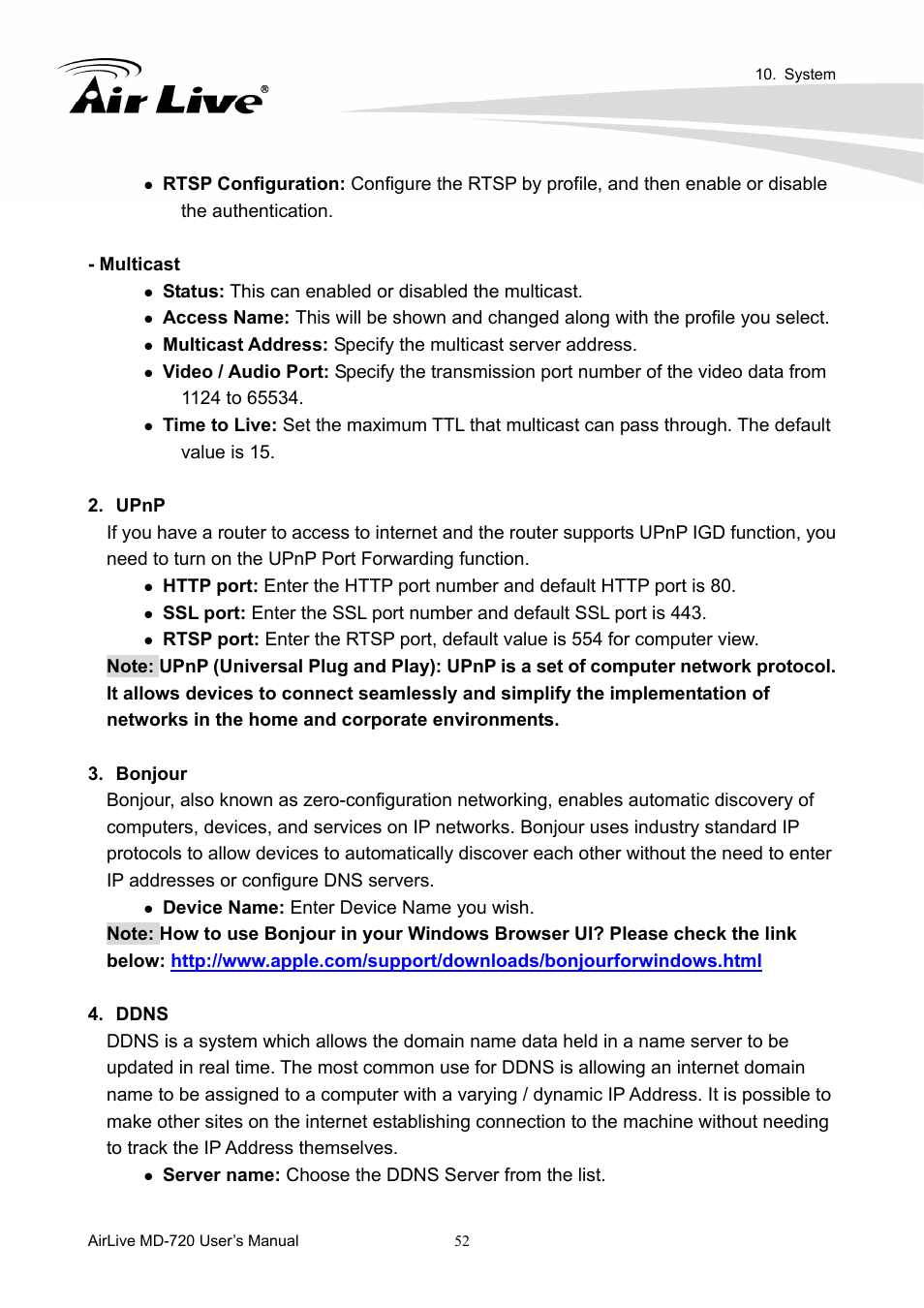 AirLive MD-720 User Manual | Page 57 / 68
