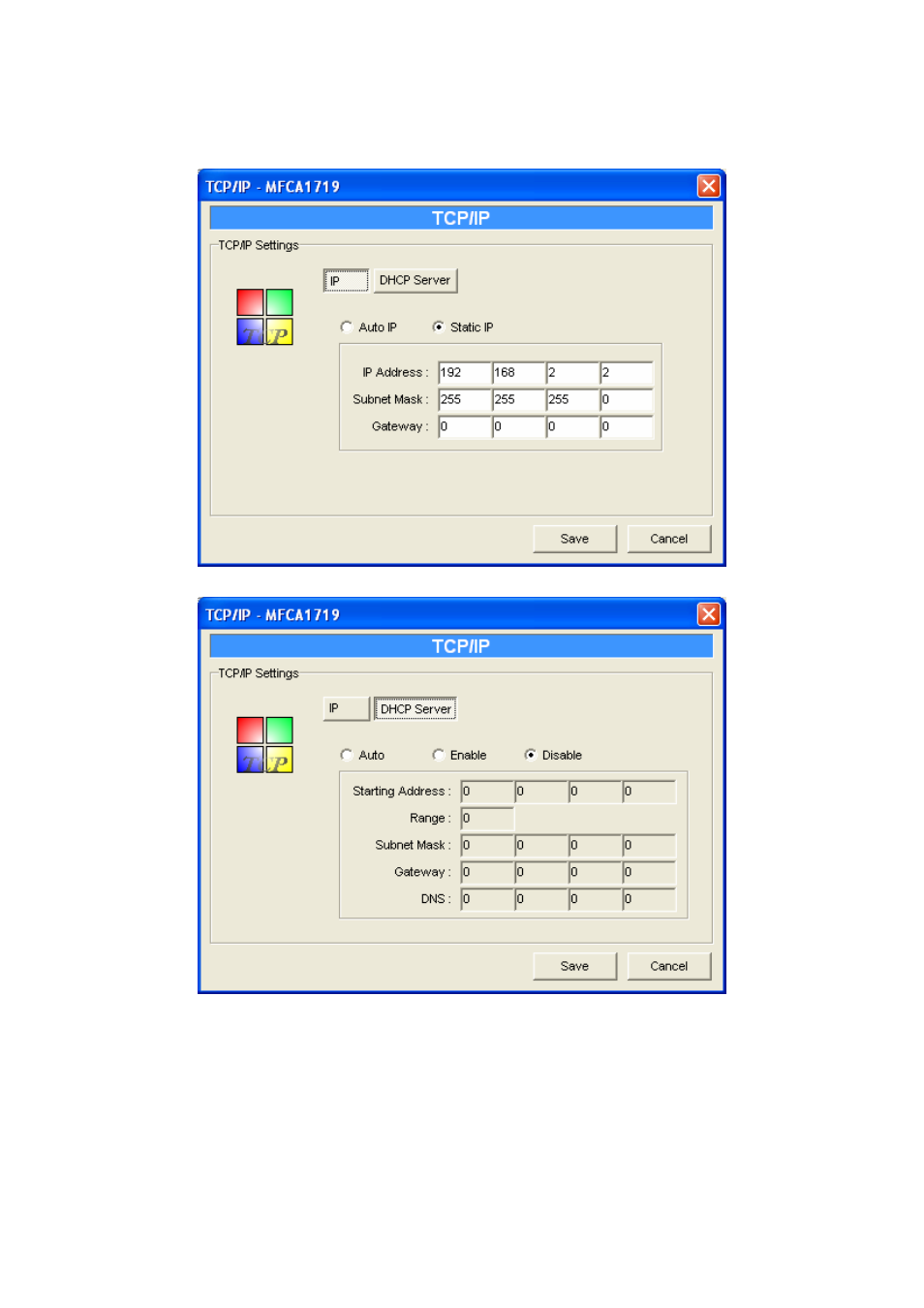 6 tcp/ip configuration, Tcp/ip configuration | AirLive MFP-101U User Manual | Page 54 / 133