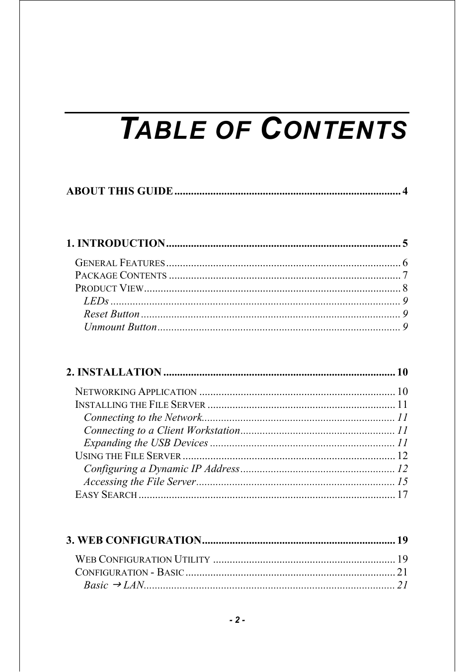 Able of, Ontents | AirLive MU-5000FS A2 User Manual | Page 2 / 42