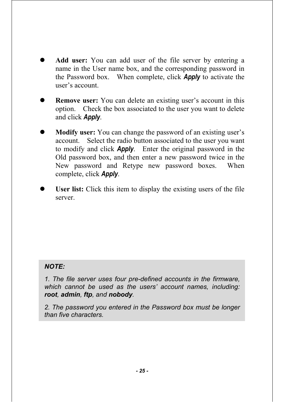 AirLive MU-5000FS A2 User Manual | Page 25 / 42