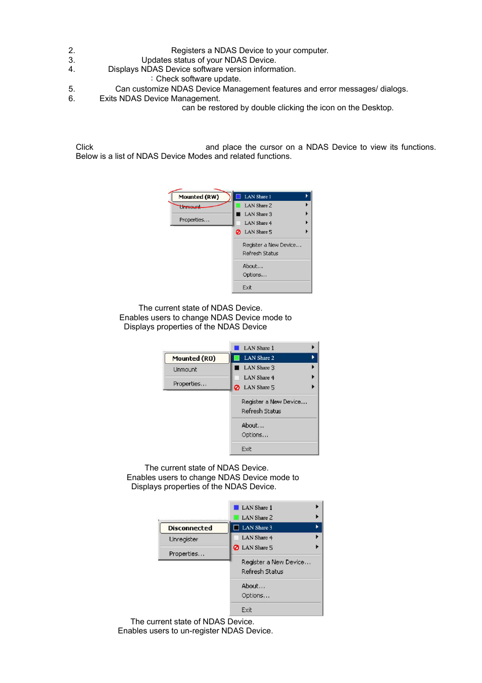 3 ndas device functions, 1 ndas device management | AirLive MU-7000AVs User Manual | Page 24 / 36