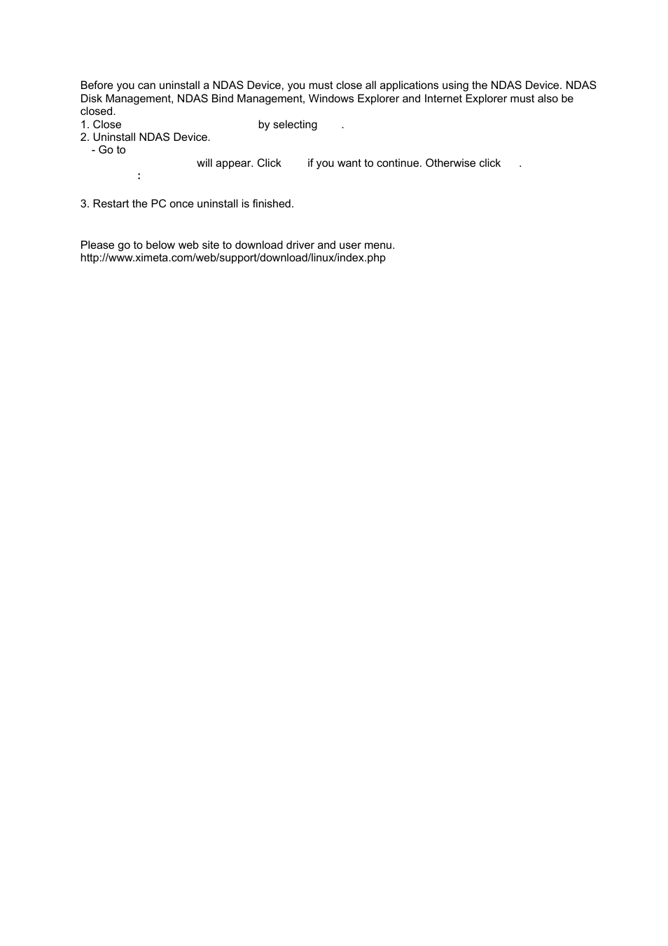 8 uninstall, 9 use ndas device in linux | AirLive MU-7000AVs User Manual | Page 34 / 36