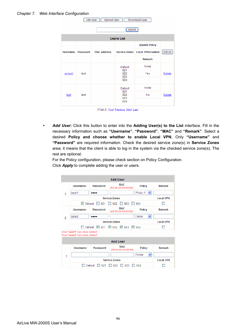 AirLive MW-2000S User Manual | Page 101 / 225