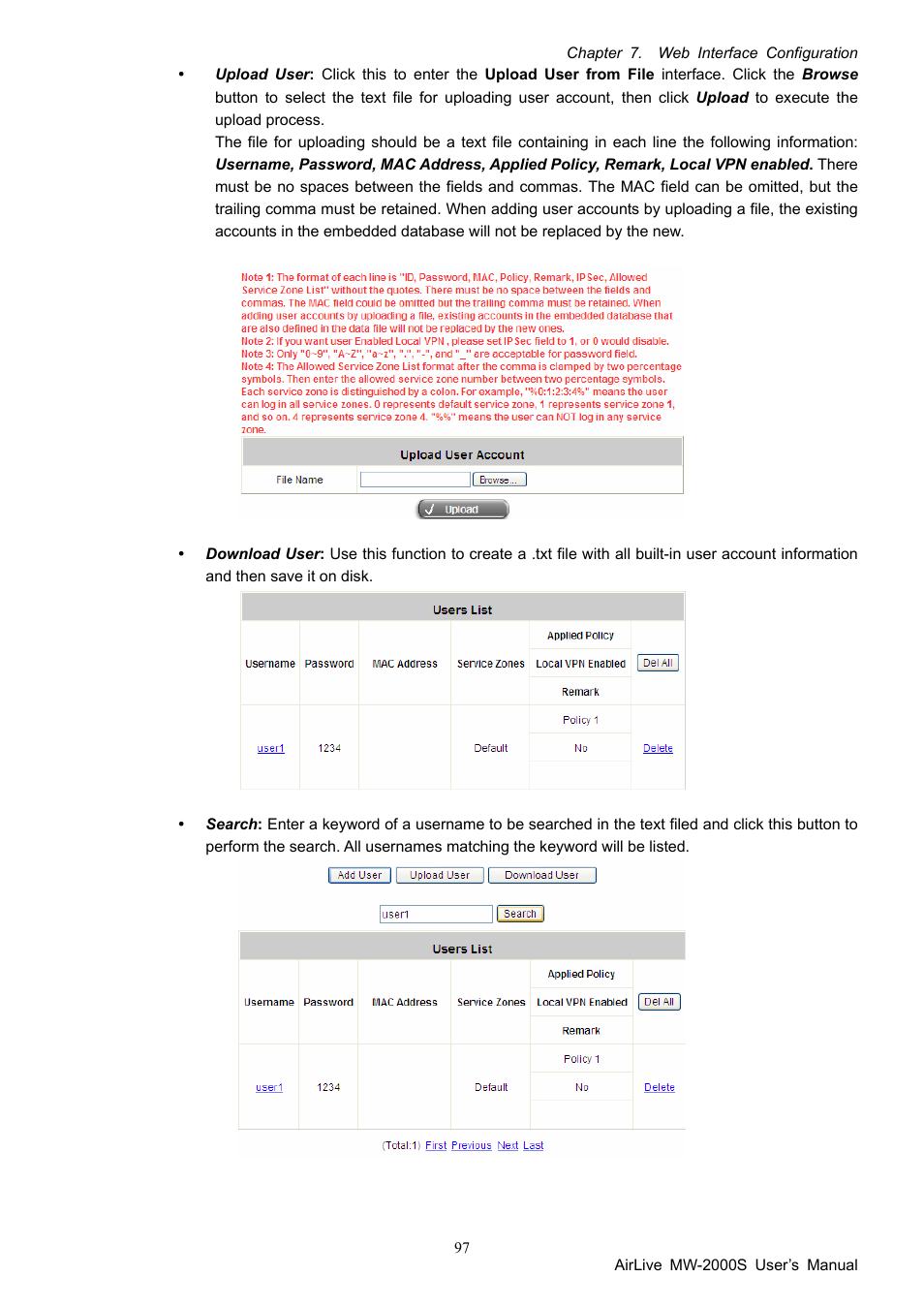 AirLive MW-2000S User Manual | Page 102 / 225