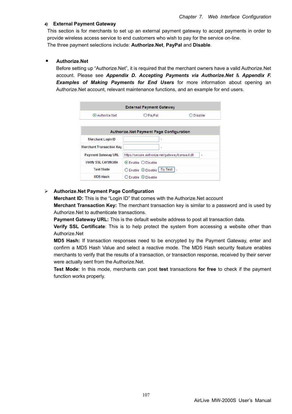AirLive MW-2000S User Manual | Page 112 / 225