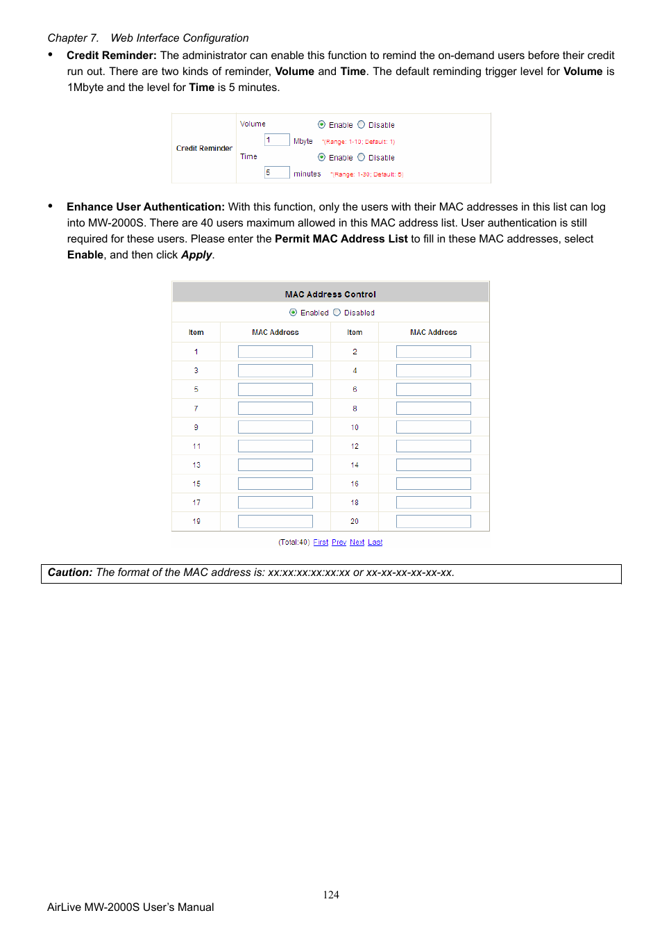 AirLive MW-2000S User Manual | Page 129 / 225