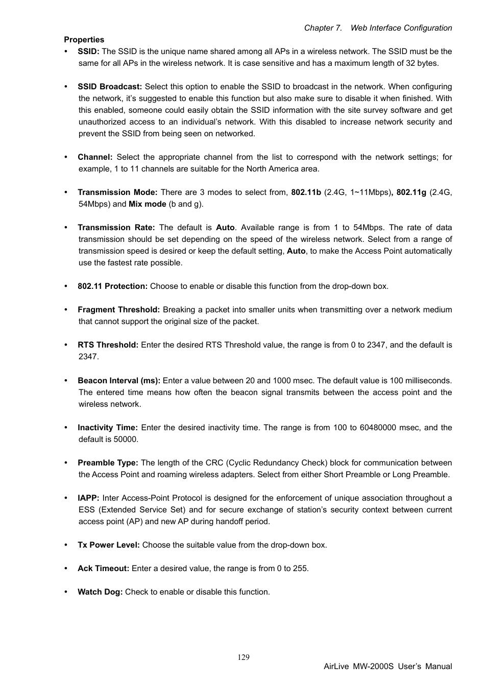 AirLive MW-2000S User Manual | Page 134 / 225