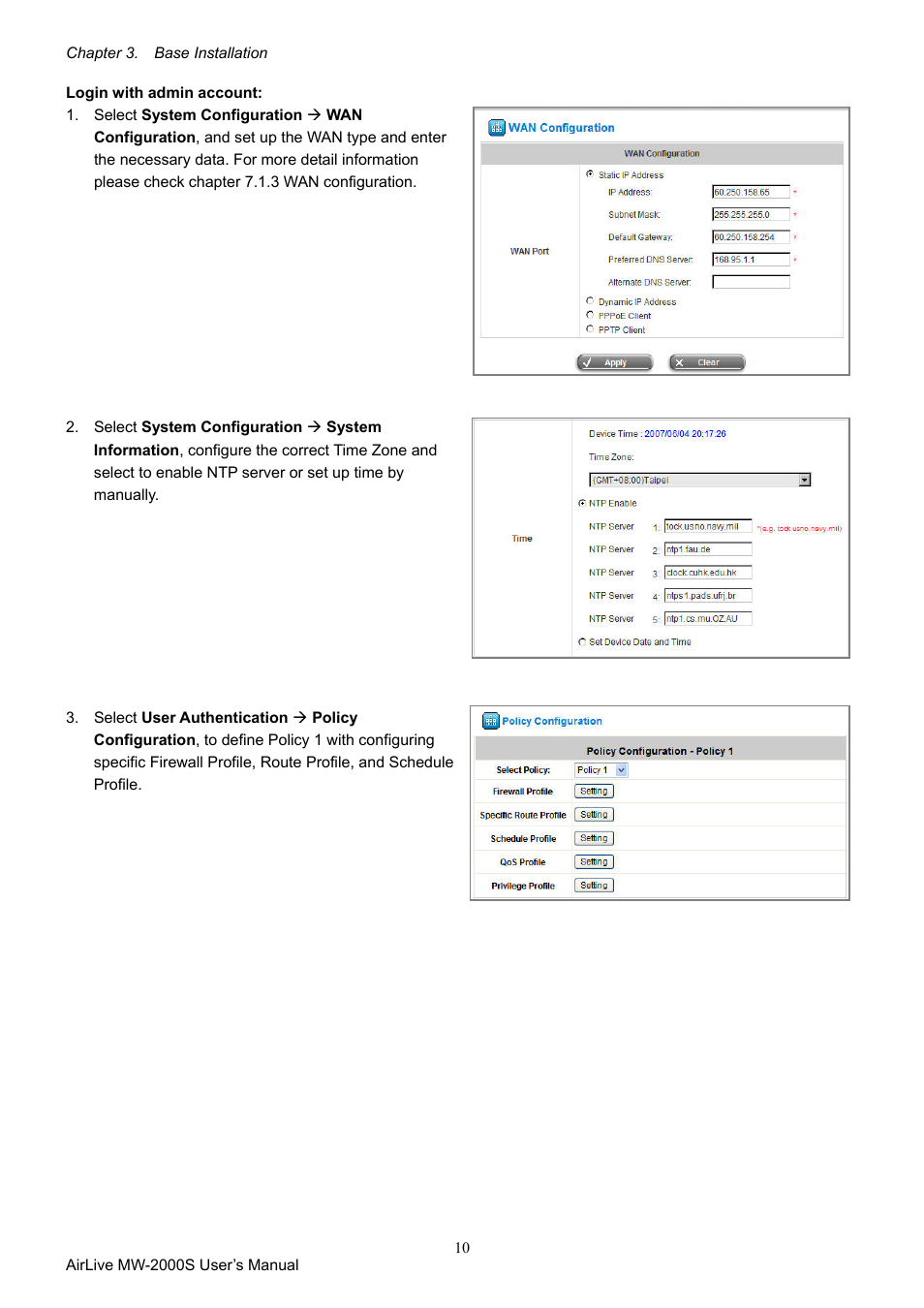 AirLive MW-2000S User Manual | Page 15 / 225