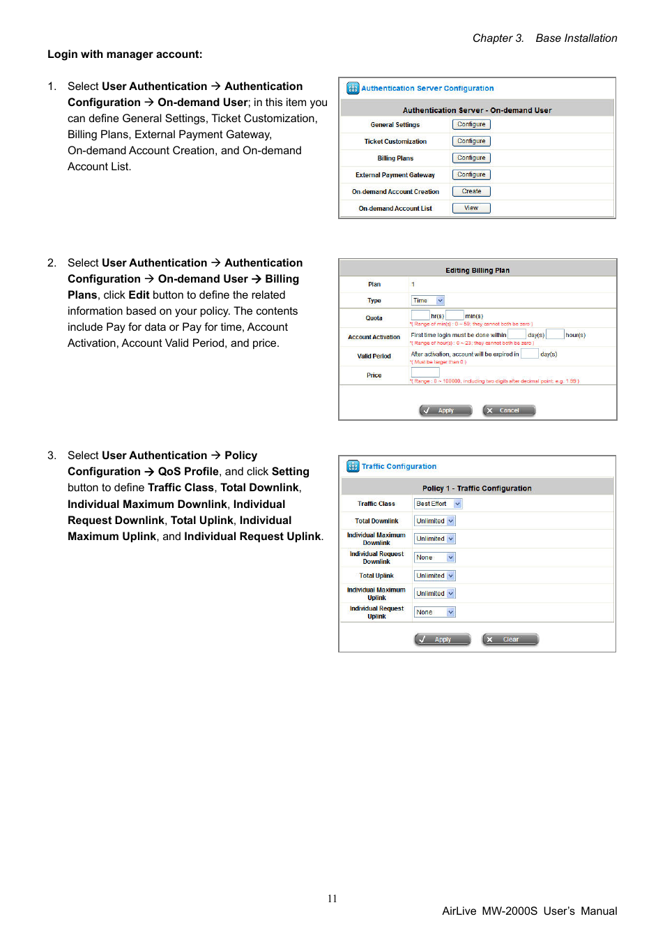 AirLive MW-2000S User Manual | Page 16 / 225