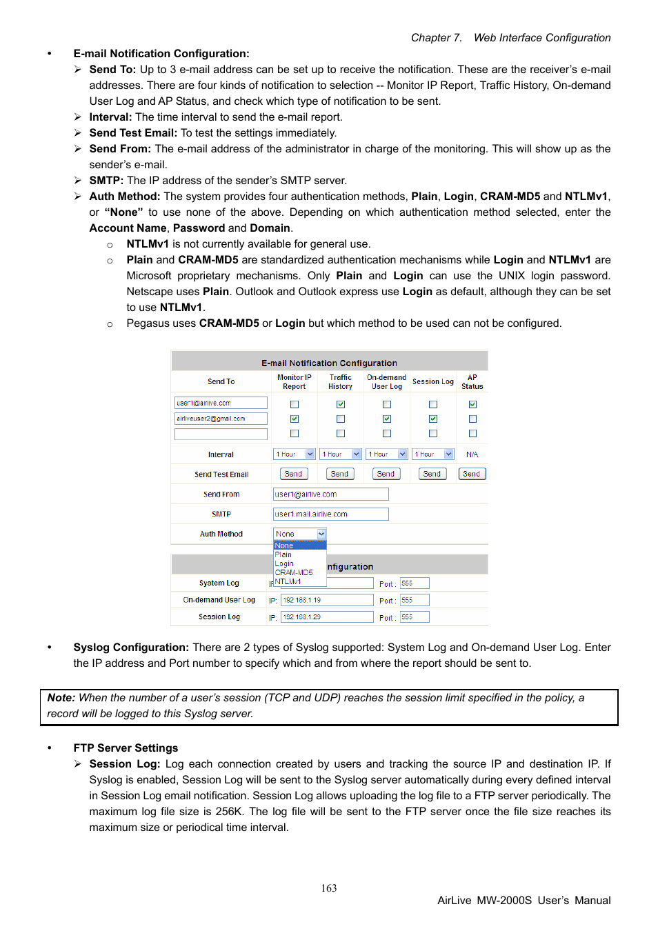AirLive MW-2000S User Manual | Page 168 / 225