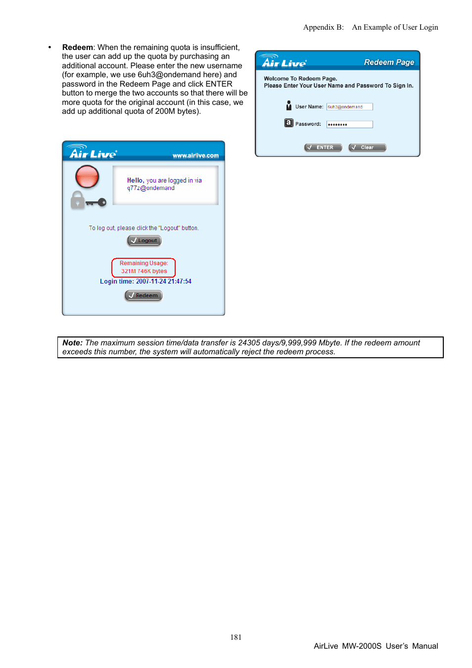 AirLive MW-2000S User Manual | Page 186 / 225