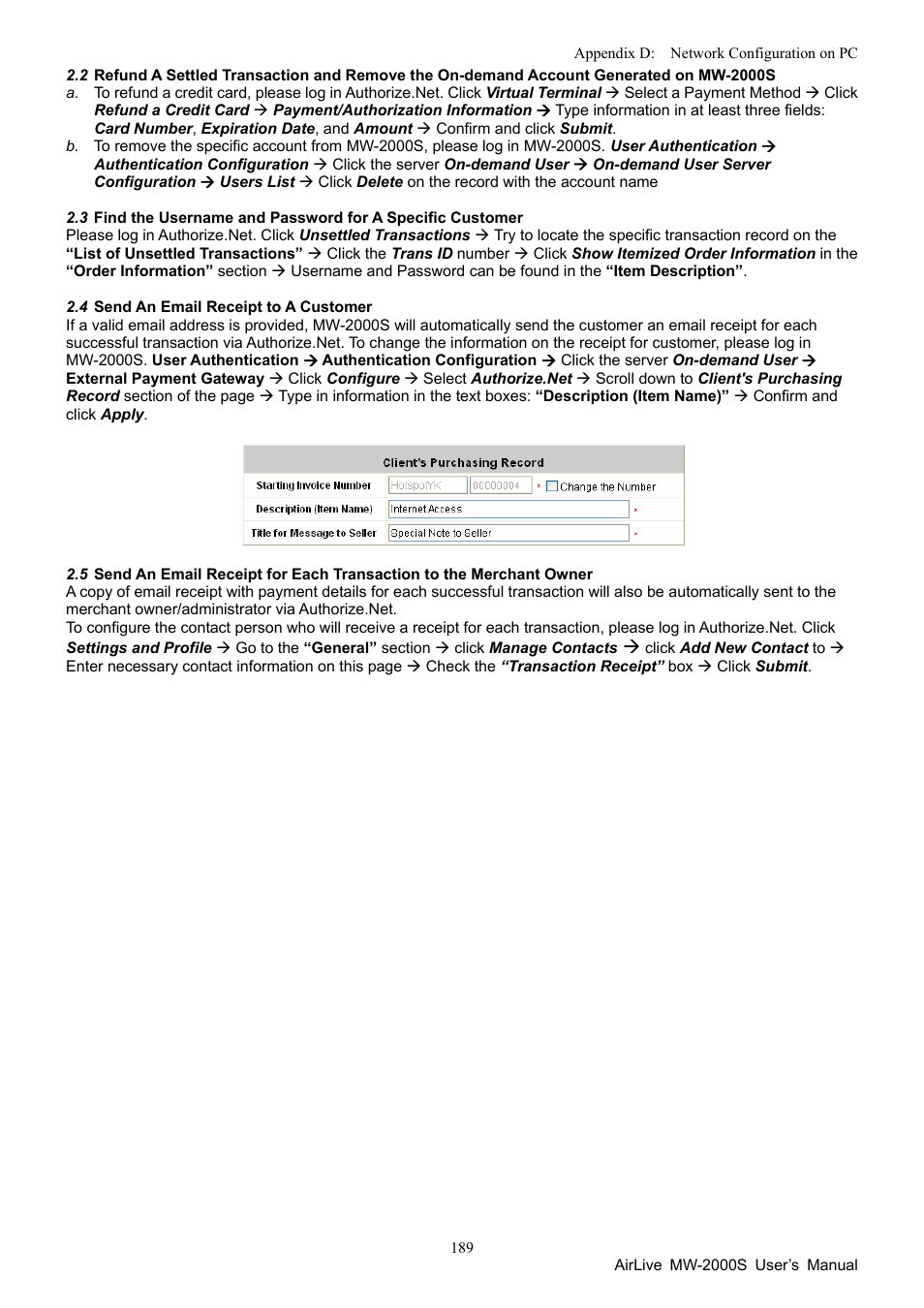 AirLive MW-2000S User Manual | Page 194 / 225
